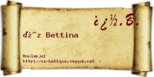 Őz Bettina névjegykártya